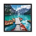 Picture of Boats on Lake _GroupedProduct_Square_Photography _GroupedProduct_Square_Framed_Matted_