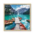 Picture of Boats on Lake _GroupedProduct_Square_Photography _GroupedProduct_Square_Framed_Matted_