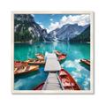 Picture of Boats on Lake _GroupedProduct_Square_Photography _GroupedProduct_Square_Framed_Matted_