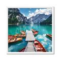 Picture of Boats on Lake _GroupedProduct_Square_Photography _GroupedProduct_Square_Framed_Matted_