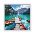 Picture of Boats on Lake _GroupedProduct_Square_Photography _GroupedProduct_Square_Framed_Matted_