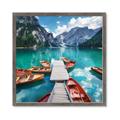 Picture of Boats on Lake _GroupedProduct_Square_Photography _GroupedProduct_Square_Framed_Matted_