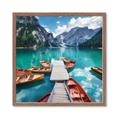 Picture of Boats on Lake _GroupedProduct_Square_Photography _GroupedProduct_Square_Framed_Matted_