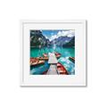 Picture of Boats on Lake _GroupedProduct_Square_Photography _GroupedProduct_Square_Framed_Matted_