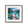 Picture of Boats on Lake _GroupedProduct_Square_Photography _GroupedProduct_Square_Framed_Matted_