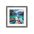 Picture of Boats on Lake _GroupedProduct_Square_Photography _GroupedProduct_Square_Framed_Matted_