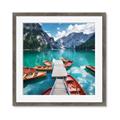 Picture of Boats on Lake _GroupedProduct_Square_Photography _GroupedProduct_Square_Framed_Matted_