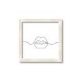 Picture of Line Drawn Lips _GroupedProduct_Square_Framed_Matted_