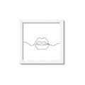 Picture of Line Drawn Lips _GroupedProduct_Square_Framed_Matted_