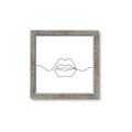 Picture of Line Drawn Lips _GroupedProduct_Square_Framed_Matted_