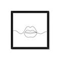 Picture of Line Drawn Lips _GroupedProduct_Square_Framed_Matted_