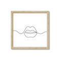 Picture of Line Drawn Lips _GroupedProduct_Square_Framed_Matted_