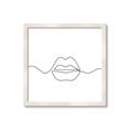 Picture of Line Drawn Lips _GroupedProduct_Square_Framed_Matted_