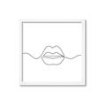 Picture of Line Drawn Lips _GroupedProduct_Square_Framed_Matted_