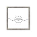 Picture of Line Drawn Lips _GroupedProduct_Square_Framed_Matted_