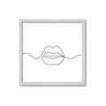 Picture of Line Drawn Lips _GroupedProduct_Square_Framed_Matted_