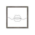 Picture of Line Drawn Lips _GroupedProduct_Square_Framed_Matted_