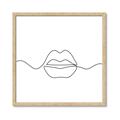 Picture of Line Drawn Lips _GroupedProduct_Square_Framed_Matted_