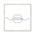 Picture of Line Drawn Lips _GroupedProduct_Square_Framed_Matted_