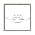 Picture of Line Drawn Lips _GroupedProduct_Square_Framed_Matted_