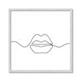 Picture of Line Drawn Lips _GroupedProduct_Square_Framed_Matted_