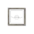 Picture of Line Drawn Lips _GroupedProduct_Square_Framed_Matted_