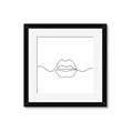 Picture of Line Drawn Lips _GroupedProduct_Square_Framed_Matted_