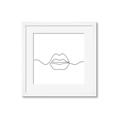 Picture of Line Drawn Lips _GroupedProduct_Square_Framed_Matted_