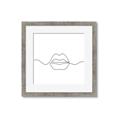 Picture of Line Drawn Lips _GroupedProduct_Square_Framed_Matted_