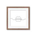 Picture of Line Drawn Lips _GroupedProduct_Square_Framed_Matted_