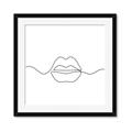 Picture of Line Drawn Lips _GroupedProduct_Square_Framed_Matted_