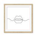 Picture of Line Drawn Lips _GroupedProduct_Square_Framed_Matted_