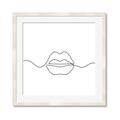 Picture of Line Drawn Lips _GroupedProduct_Square_Framed_Matted_
