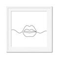 Picture of Line Drawn Lips _GroupedProduct_Square_Framed_Matted_