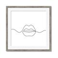 Picture of Line Drawn Lips _GroupedProduct_Square_Framed_Matted_