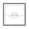 Picture of Line Drawn Lips _GroupedProduct_Square_Framed_Matted_