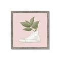 Picture of Plant Shoe Pink _GroupedProduct_Square_Framed_Matted_