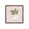 Picture of Plant Shoe Pink _GroupedProduct_Square_Framed_Matted_