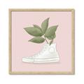 Picture of Plant Shoe Pink _GroupedProduct_Square_Framed_Matted_