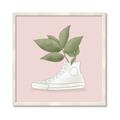 Picture of Plant Shoe Pink _GroupedProduct_Square_Framed_Matted_
