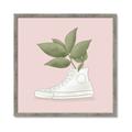 Picture of Plant Shoe Pink _GroupedProduct_Square_Framed_Matted_