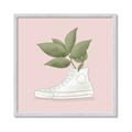Picture of Plant Shoe Pink _GroupedProduct_Square_Framed_Matted_