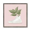 Picture of Plant Shoe Pink _GroupedProduct_Square_Framed_Matted_