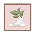 Picture of Plant Shoe Pink _GroupedProduct_Square_Framed_Matted_
