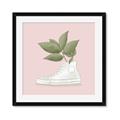 Picture of Plant Shoe Pink _GroupedProduct_Square_Framed_Matted_