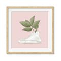 Picture of Plant Shoe Pink _GroupedProduct_Square_Framed_Matted_