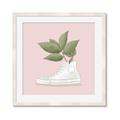 Picture of Plant Shoe Pink _GroupedProduct_Square_Framed_Matted_