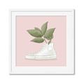 Picture of Plant Shoe Pink _GroupedProduct_Square_Framed_Matted_