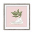 Picture of Plant Shoe Pink _GroupedProduct_Square_Framed_Matted_