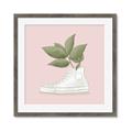 Picture of Plant Shoe Pink _GroupedProduct_Square_Framed_Matted_